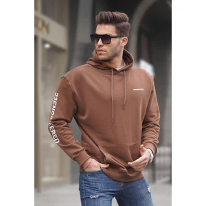 Kahverengi Kapüşonlu Erkek Sweatshirt 6038