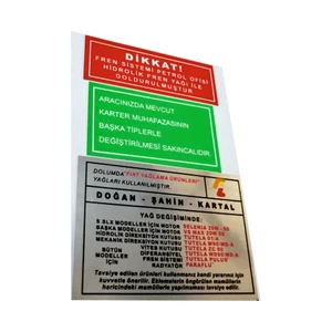 Esey Online Store Tofaş Kartal Slx Motor Iç Etiketi