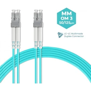 Fiber Optik Patch Kablo Lc-Lc Patchcord Duplex 2.0mm 50/125 Om3 Multi Mode 15 Metre
