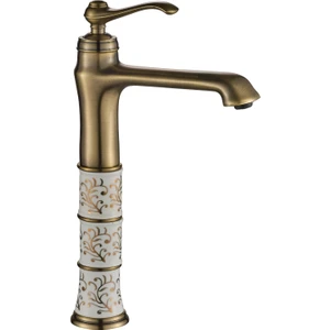 Hesaplı Çarşım Seramik Işlemeli Antik Çanak Lavabo Bataryası