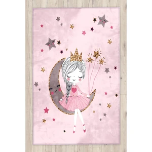 Bebişim Halı Prenses Kız Pembe Bambu Çocuk Odası Halısı