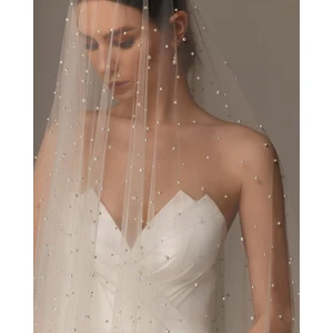 Bba New Trend Gelin Duvak Incili Gelin Duvak Gelin Duvagı 3 mt Uzunluk -En 1,5 mt