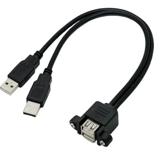 BK Teknoloji Erkek-Dişi Çift USB 2.0 Tip A Panel Montajlı Uzatma Kablosu