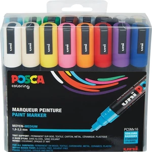 Posca Pc-5m 1.8-2.5 Su Bazlı Boyama Markörü Seti 16 Renk