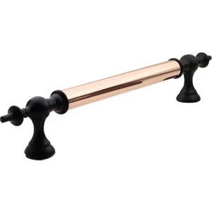 Osmanlı Çekme Kolu Kapı Tutma Kulbu Bakır Mat Siyah Kulp 30 cm