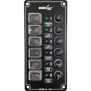 Mairne Sealux Tekne Switch Panel 6 Anahtarlı Dikey 12-24v Kontrol Paneli