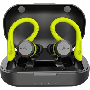 Happy World Shopping Uzun Çalma Süresi Bluetooth Kulaklık 650 Mah Büyük Kapasiteli Şarj Kutusu Çift Aşınma Tarzı Spor Kablosuz Kulaklık Tws Ipx7 Su Geçirmez Kulaklık Stereo (Yurt Dışından)
