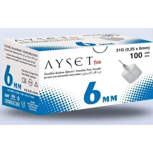 Insülin Kalem Iğne Ucu 31 G 6 Mm X 5 Adet