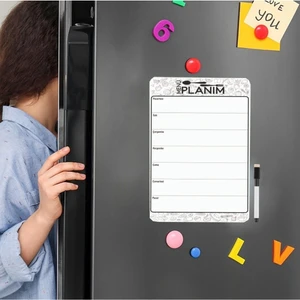 Dünya Magnet Hafalık Menü Magnet Planlayıcı , Katlanabilir Silinebilir Mıknatıslı Yazı Tahtası + Kalem