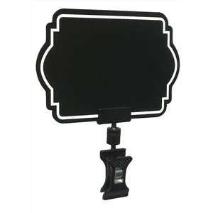 Mt Kırtasiye Yaz / Sil Siyah Pvc Tutar Etiketi ve Mini Mandal Etiket Tutucu 10 Lu Set