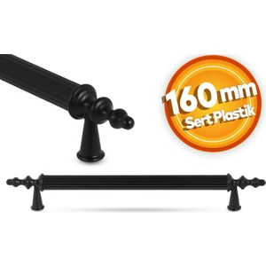 Çekmece Mutfak Dolap Kapak Kulpu Kulbu 160 mm Siyah Sert Plastik Kulp