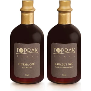 Toprak Doğal Hurma Özü - Karadut Özü 300g + 300g ( Soğuk Sıkım ) - Şeker İlavesiz