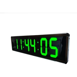 Bold Font Displayli Saniyeli Dijital Saat, Kasa: 20X65CM- Yeşil