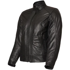 Moto Siyah Deri Kadın Mont