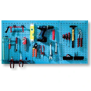 3 Parça 120X60 cm Çelik Delikli Duvar Panosu