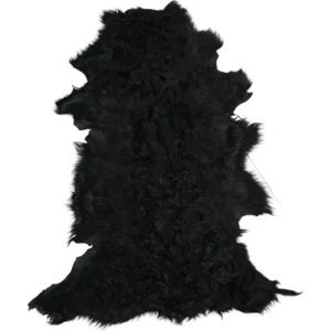 LN Leather Gerçek Koyun Postu Uzun Tüylü Siyah - Naturel Uzun Tüylü Koyun Postu - Doğal Post Paspas