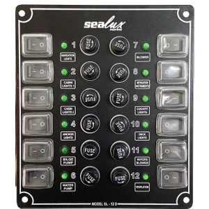 Marine 12 Anahtarlı Switch Panel Küçük Ebatlı12-24v Sigorta Paneli