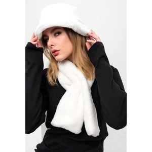 Saria Moda Kadın 2'li Set Peluş Bucket Şapka Boyunluk Atkı