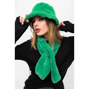 Saria Moda Kadın 2'li Set Peluş Bucket Şapka Boyunluk Atkı