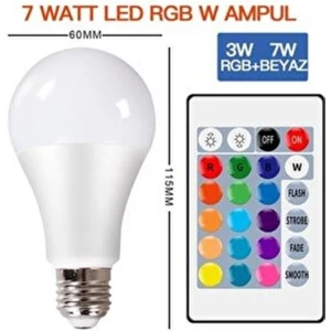 Rgb Uzaktan Kumandalı 16 Renk Ampul Qenos