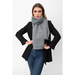 Saria Moda Yumuşak Dokulu  Kalın Omuz Şalı