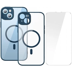 iPhone 14 Plus 6.7 Kamera Korumalı Magsafe Kılıf ve Ful Kaplama Kırılmaz Ekran Koruyucu