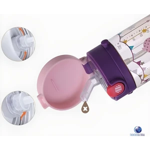 Rovco çocuk Ppsu 200 ml Pipetli Kulplu Su Matarası -Akıllı Pipet Toplu 2 Renk B1037