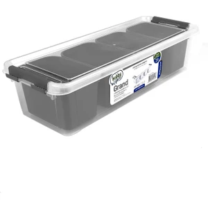 Hobby Life 4 Bölmeli Derin Grand Organizer Kutu 3.5 Litre Füme