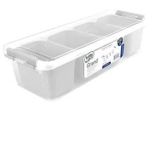 Hobby Life 4 Bölmeli Derin Grand Organizer Kutu 3.5 Litre Beyaz