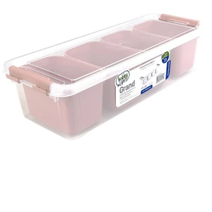 Hobby Life 4 Bölmeli Derin Grand Organizer Kutu 3.5 Litre Pudra