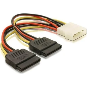 2 Li Sata Power Kablosu Sata Çoklayıcı Güçlendirilmiş Bakır Kablo - 1 Adet