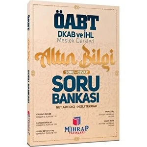 Mihrap Yayınları Öabt Din Kültürü ve Ahlak Bilgisi Altın Bilgi Soru Cevap Hızlı Tekrar Soru Bankası Mihrap Yayınlar