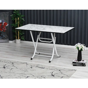 60 x 100 cm  Katlanır Masa Kamp Masası Karavan Masası Mutfak Masası Balkon Masası Çalışma Masası Beyaz