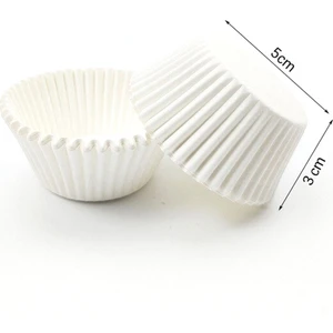 Kalıp Tepsi İçin Beyaz Renk Tek Kullanımlık Kağıt Muffin Kek Kalıbı 300 Adet
