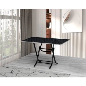 60 x 100 cm  Katlanır Masa Kamp Masası Karavan Masası Mutfak Masası Balkon Masası Çalışma Masası Siyah