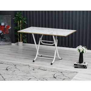 60 x 100 cm  Katlanır Masa Kamp Masası Karavan Masası Mutfak Masası Balkon Masası Çalışma Masası Beyaz