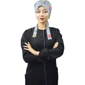 Nur Medikal Giyim Tesettür Gri Nurse Life Doktor Hemşire Hastane Tesettür Cerrahi Bone