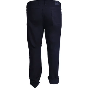 Büyük Beden Erkek Lacivert Keten Pantolon