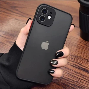 iPhone 11 Uyumlu Kamera Korumalı Buzlu Şeffaf Lüx Telefon Kılıfı