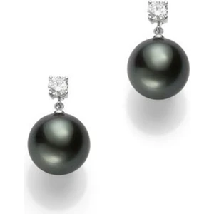 Modern Takı İnci Taşlı Küpe Gümüş 10 mm