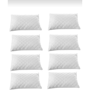 AY Home  8 Adet Kapitoneli Sıvı Geçirmez Yastık Alezi Yastık Koruyucu Yastık Kılıfı Pamuklu Beyaz 50 x 70 cm
