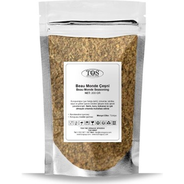 Tos The Organic Spices Beau Monde e ni 200 gr Fiyat