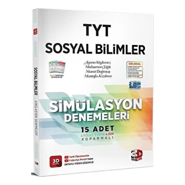 3D Yayınları TYT Sosyal Bilimler Simülasyon Denemeleri Üniversite Hazırlık İçin 120