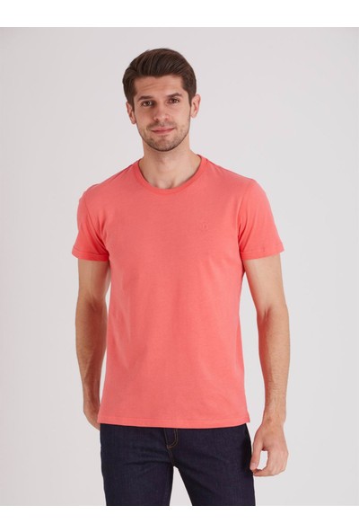 Dufy Mercan Pamuklu Fırçalı Süprem Erkek T-Shirt - Modern Fıt