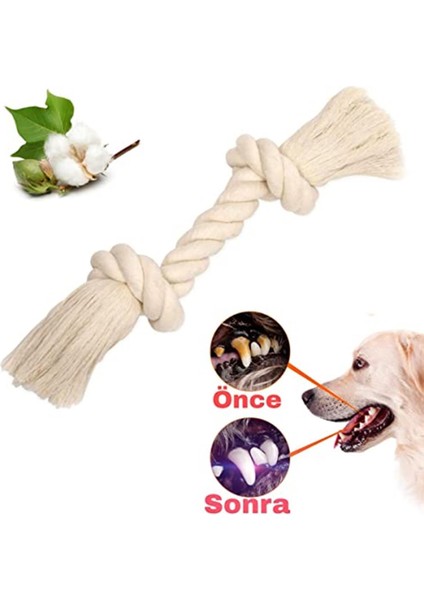 Yüzde 100 Doğal Pamuk Halat Köpek Oyuncakları - Interaktif Halat Çekme Ipi - Köpek Çiğneme Ipi Diş 40 cm fiyatları