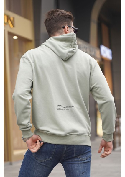 Mint Yeşili Kapüşonlu Erkek Sweatshirt 6038 fiyatları