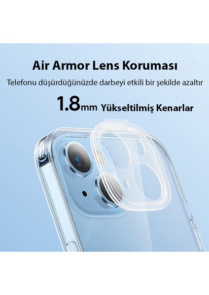 Illusion Series iPhone 14 Plus 6.7 Silikon Kılıf + Tempered Ekran Koruyucu + 4x Kamera Koruyu