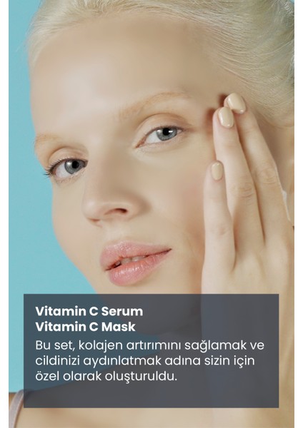 Cosmogenesis Labs Aydınlatıcı Eşitleyici C+E Vitamin Serum 30ML + C Vitamini Maske 50ML Yenileyici Nemlendirici Set