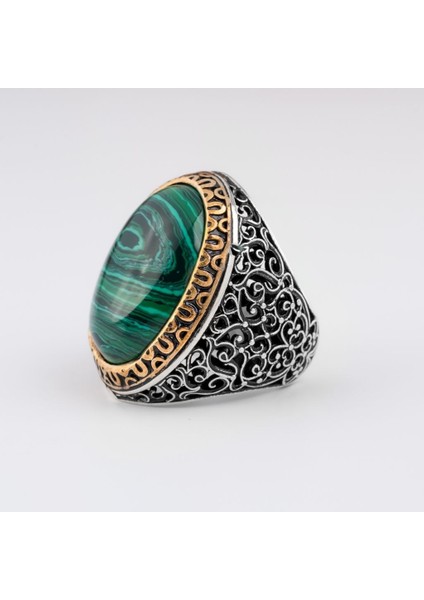 925 Ayar Gümüş Erkek Yüzük Doğal Taşlı Oval Kaplan Gözü Akik Takı modelleri