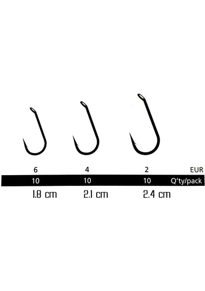 P2 Sazan Iğnesi Dövme Teflon Black 10'lu Paket Balıkmarketim